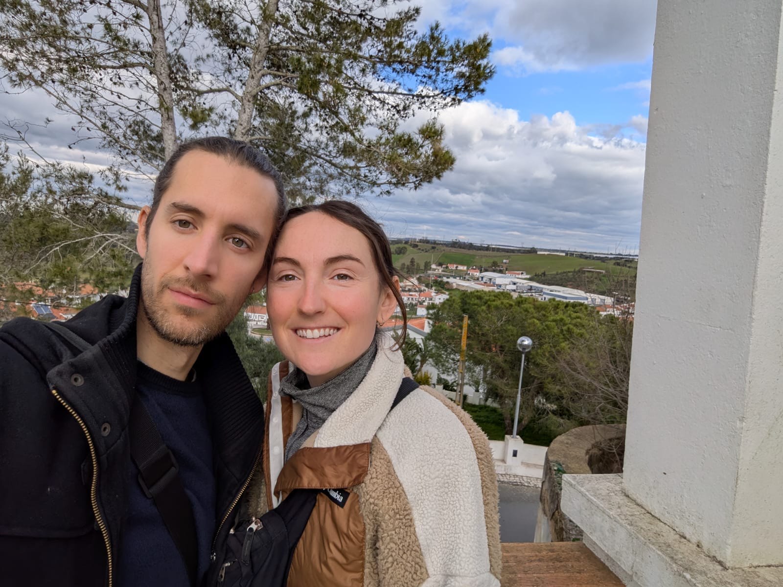Lindsay and Chris together overlooking the Portuguese countryside